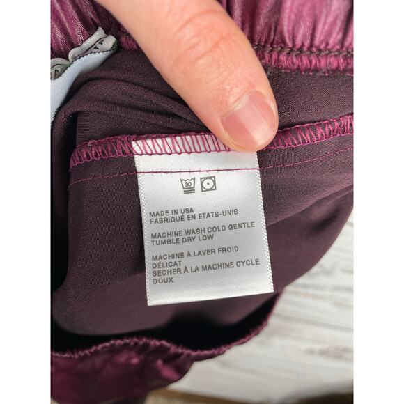 Urban Outfitters Renewal Remnants Shine Jogger Pant Maroon Purple XS Y2K Punk - Picture 11 of 12